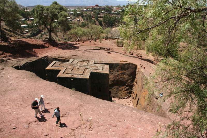Lalibela - kościół Św.  Jerzego