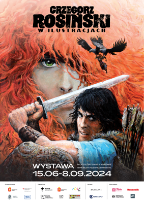 Plakat wystawy Grzegorz Rosiński w ilustracjach