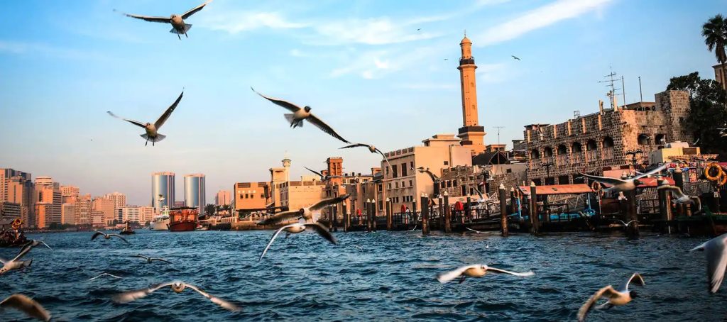 Dubaj. Panorama starej części miasta