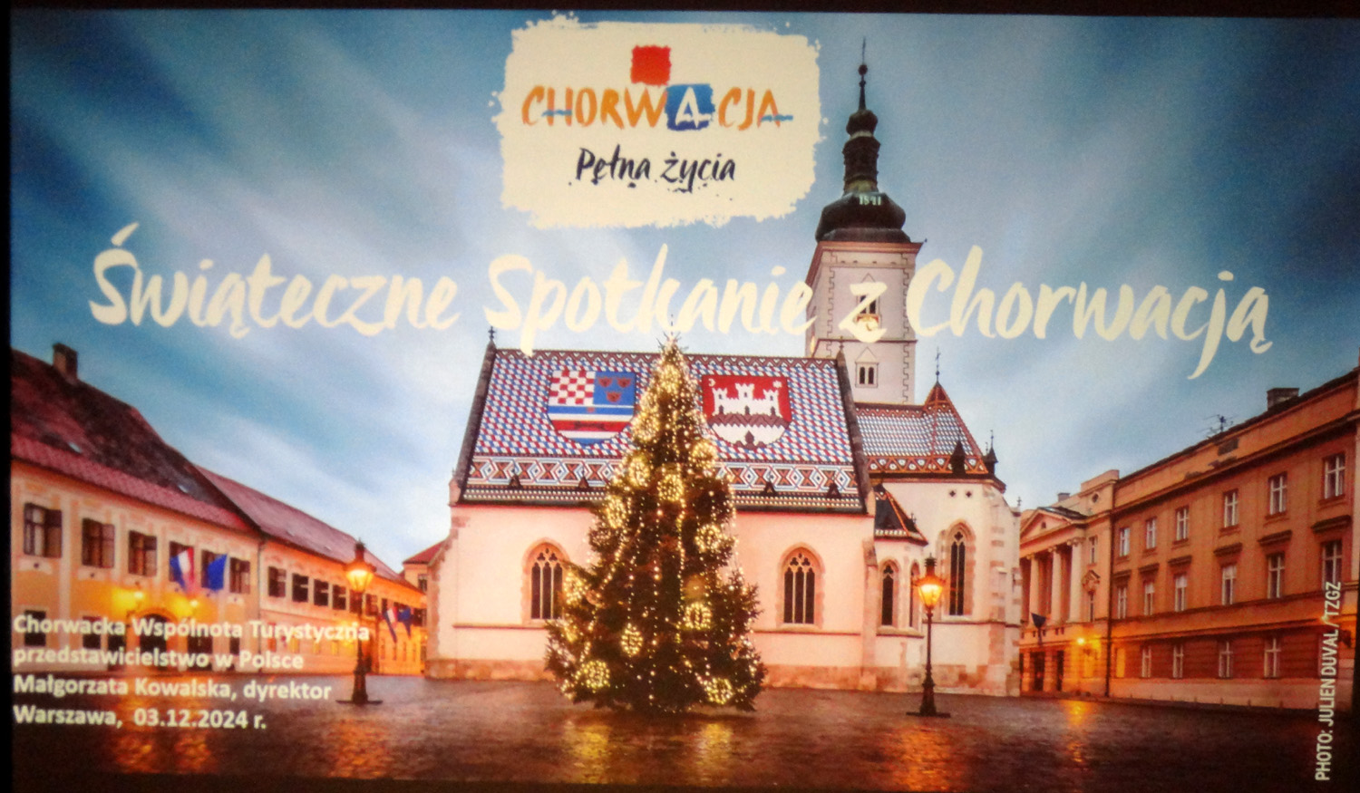 Widok Zagrzebia. Czołówka prasowej prezentacji turystyki Chorwacji,