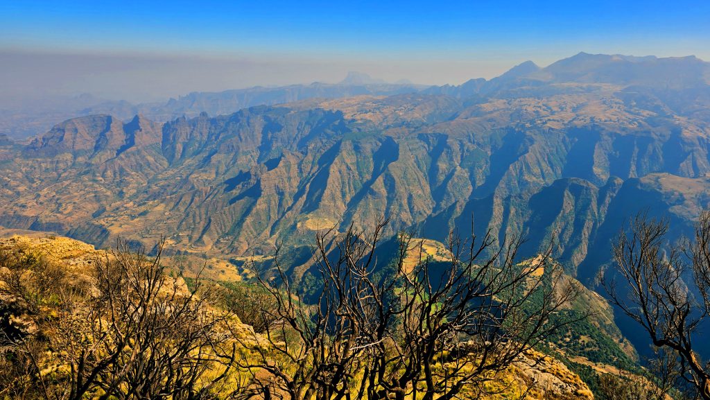 Panorama Gór Siemen w Etiopii