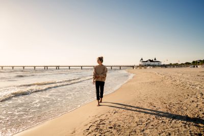 Molo i plaża w Ahlbeck. Fot. TMV Petermann