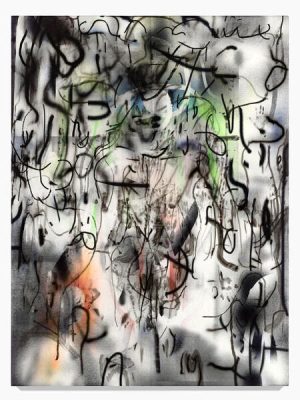 Julie Mehretu, Maahes (Mihos) Torch 2018-2019 Pinault Collecyion. Photo: Tom Powel Imagning Courtesy of the artist and Marian Goodman Gallery, New York