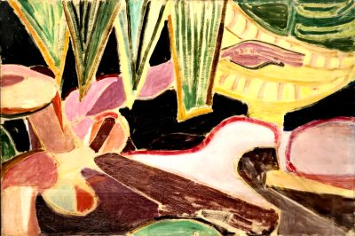 Maria Jarema. Akt 1946. Monotypia i tempera na papier5ze