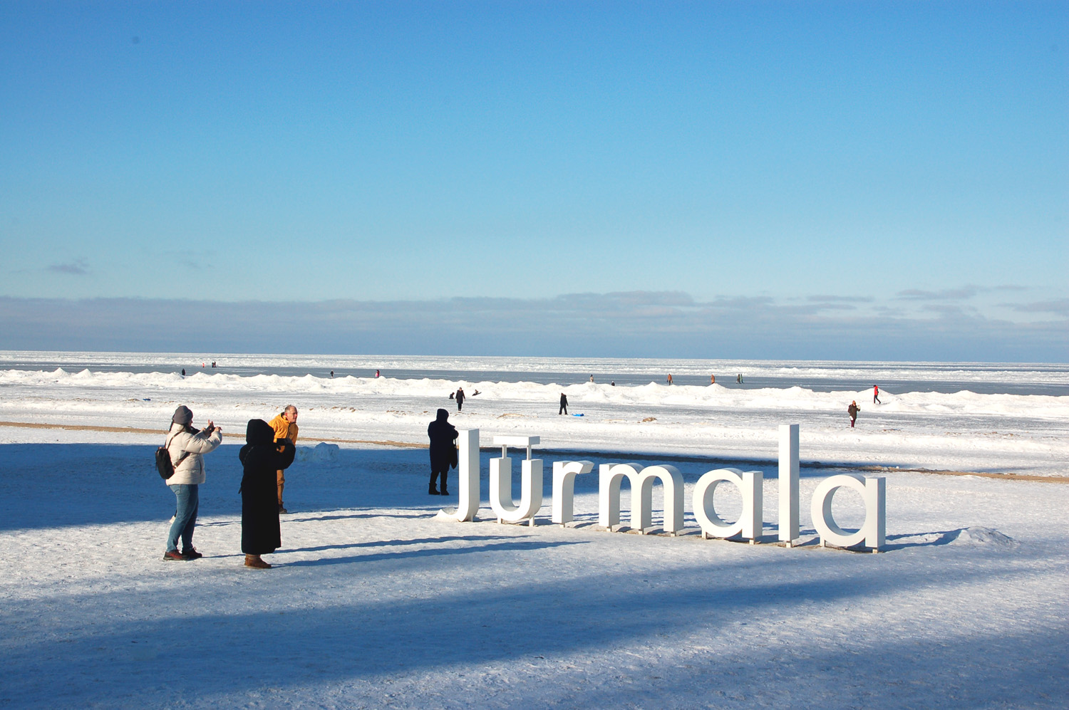 Jurmała. Plaża w zimie. Fot. Cezary Rudziński